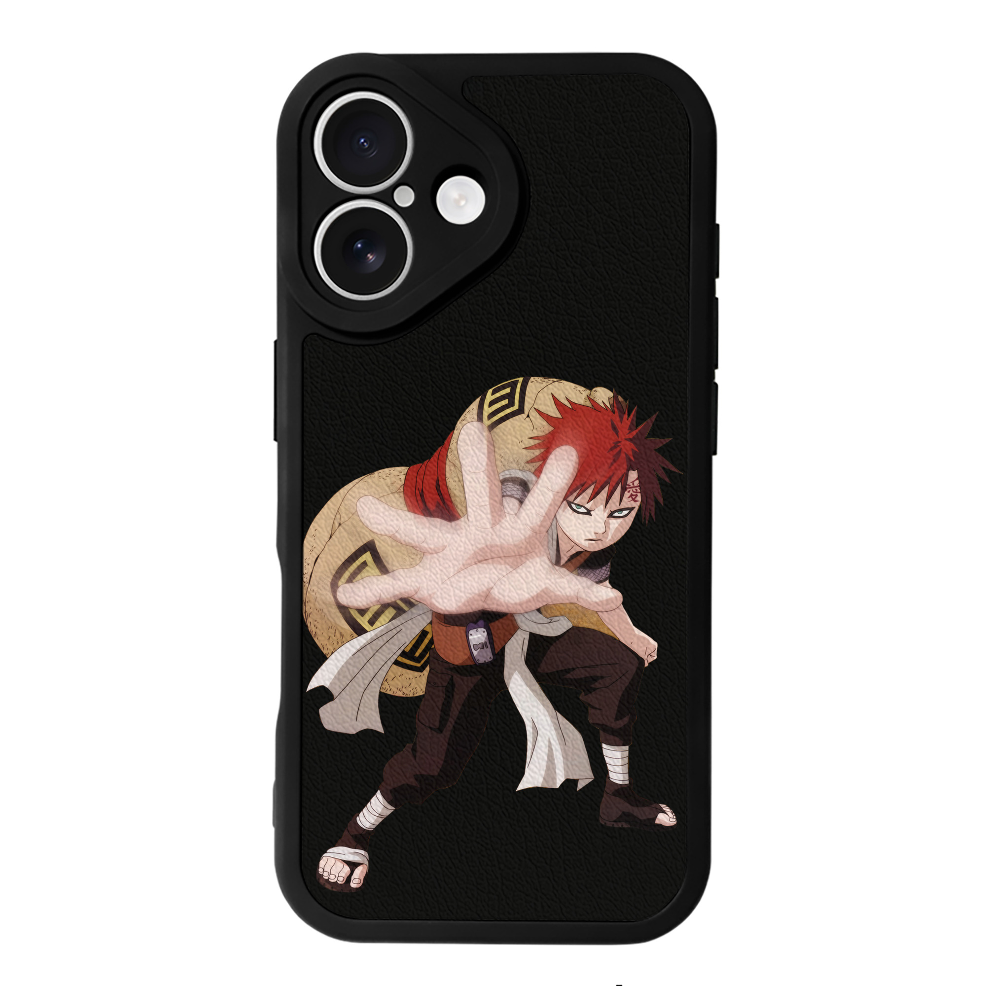 （画像用） NARUTO -ナルト- ガアラ Gaara 【iPhone 16シリーズ対応】シリコンスマホケース（レザー調） 材質：シリコン